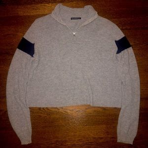 Brandy Melville Long Sleeve Cropped Grey Sweater